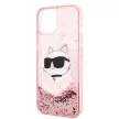 Karl Lagerfeld Liquid Glitter NFT Choupette Head iPhone 14 Plus 6,7" KLHCP14MLNCHCP, hátlap, tok, rózsaszín