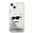 Karl Lagerfeld KLHCP14MLNCHCS Glitter Choupette Head iPhone 14 Plus/15 Plus 6,7", hátlap, tok, ezüst