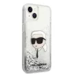 Karl Lagerfeld Glitter Karl Head iPhone 14 Plus 6,7" KLHCP14MLNKHCH tok, ezüst