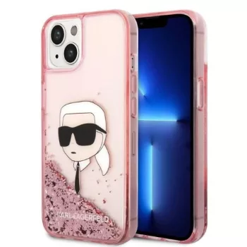   Karl Lagerfeld KLHCP14MLNKHCP Glitter Karl's Head iPhone 14 Plus/15 Plus 6,7" hátlap, tok, rózsaszín