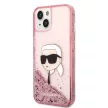Karl Lagerfeld KLHCP14MLNKHCP Glitter Karl's Head iPhone 14 Plus/15 Plus 6,7" hátlap, tok, rózsaszín