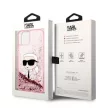 Karl Lagerfeld KLHCP14MLNKHCP Glitter Karl's Head iPhone 14 Plus/15 Plus 6,7" hátlap, tok, rózsaszín