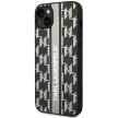 Karl Lagerfeld KLHCP14MPGKLSKG Monogram Stripe iPhone 14 Plus/15 Plus 6,7" hátlap, tok, szürke