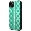 Karl Lagerfeld KLHCP14MPGKLSKN Monogram Stripe iPhone 14 Plus/15 Plus 6,7" hátlap, tok, zöld