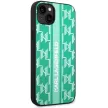 Karl Lagerfeld KLHCP14MPGKLSKN Monogram Stripe iPhone 14 Plus/15 Plus 6,7" hátlap, tok, zöld