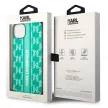 Karl Lagerfeld KLHCP14MPGKLSKN Monogram Stripe iPhone 14 Plus/15 Plus 6,7" hátlap, tok, zöld