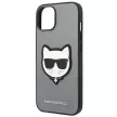 Karl Lagerfeld KLHCP14MSAPCHG Saffiano Choupette Head Patch iPhone 14 Plus/15 Plus 6,7" hátlap, tok, ezüst