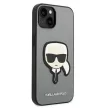 Karl Lagerfeld KLHCP14MSAPKHG Saffiano Karl's Head Patch iPhone 14 Plus/15 Plus 6,7", hátlap, tok, ezüst