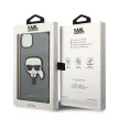 Karl Lagerfeld KLHCP14MSAPKHG Saffiano Karl's Head Patch iPhone 14 Plus/15 Plus 6,7", hátlap, tok, ezüst