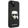 Karl Lagerfeld iPhone 14 Plus Saffiano Karl's Head Patch (KLHCP14MSAPKHK) hátlap, tok, fekete