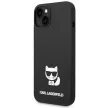 Karl Lagerfeld KLHCP14MSLCTBK iPhone 14 Plus/15 Plus 6,7" hátlap, tok, táska, fekete szilikon Choupette Body