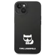 Karl Lagerfeld KLHCP14MSLCTBK iPhone 14 Plus/15 Plus 6,7" hátlap, tok, táska, fekete szilikon Choupette Body