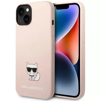   Karl Lagerfeld KLHCP14MSLCTPI Silicone Choupette Body iPhone 14 Plus/15 Plus 6,7" hátlap, tok, rózsaszín