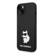 Karl Lagerfeld KLHCP14MSNCHBCK Silicone Choupette iPhone 14 Plus/15 Plus 6,7" tok, fekete