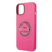 Karl Lagerfeld iPhone 14 Plus Silicone RSG (KLHCP14MSRSGRCF) hátlap, tok, rózsaszín