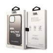 Karl Lagerfeld KLHCP14MTGKCK Gradient Ikonik Karl & Choupette iPhone 14 Plus/15 Plus 6,7" hátlap, tok, fekete