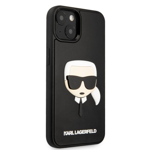 Karl Lagerfeld iPhone 14 3D Rubber Karl's Head (KLHCP14SKH3DB) hátlap, tok, fekete