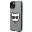Karl Lagerfeld KLHCP14SSAPCHG Saffiano Choupette Head Patch iPhone 14 6.1" hátlap, tok, ezüst