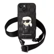Karl Lagerfeld KLHCP14SSTKMK Monogram Ikonik Patch iPhone 14 6,1", hátlap, tok, fekete