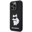 Karl Lagerfeld KLHCP14X3DRKHNK Rubber Choupette 3D iPhone 14 Pro Max 6.7", hátlap, tok, fekete