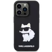 Karl Lagerfeld KLHCP14X3DRKHNK Rubber Choupette 3D iPhone 14 Pro Max 6.7", hátlap, tok, fekete