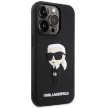 Karl Lagerfeld KLHCP14X3DRKINK Rubber Ikonik 3D iPhone 14 Pro Max 6.7", hátlap, tok, fekete