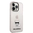 Karl Lagerfeld iPhone 14 Pro Max Transparent Choupette Body (KLHCP14XCTTRI) hátlap, tok, rózsaszín