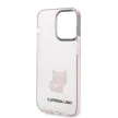Karl Lagerfeld iPhone 14 Pro Max Transparent Choupette Body (KLHCP14XCTTRI) hátlap, tok, rózsaszín