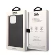 Karl Lagerfeld iPhone 14 Pro Max PU Leather Perforated Logo (KLHCP14XFWHK) hátlap, tok, fekete