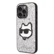 Karl Lagerfeld KLHCP14XG2CPS Glitter Choupette Patch iPhone 14 Pro Max 6.7", hátlap, tok, ezüst