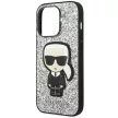 Karl Lagerfeld KLHCP14XGFKPG Glitter Flakes Ikonik iPhone 14 Pro Max 6.7" hátlap, tok, ezüst