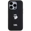 Karl Lagerfeld KLHCP14XGSACHPK Gripstand Saffiano choupette PIN iPhone 14 Pro Max tok, fekete