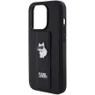 Karl Lagerfeld KLHCP14XGSACHPK Gripstand Saffiano choupette PIN iPhone 14 Pro Max tok, fekete