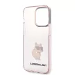 Karl Lagerfeld IML Choupette NFT Case iPhone 14 Pro Max (KLHCP14XHNCHTCP) hátlap, tok, átlátszó-rózsaszín