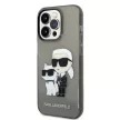 Karl Lagerfeld IML GLIT NFT Karl&Choupette iPhone 14 Pro Max 6.7" KLHCP14XHNKCTGK, hátlap, tok, fekete