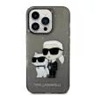 Karl Lagerfeld IML GLIT NFT Karl&Choupette iPhone 14 Pro Max 6.7" KLHCP14XHNKCTGK, hátlap, tok, fekete
