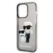 Karl Lagerfeld IML GLIT NFT Karl&Choupette iPhone 14 Pro Max 6.7" KLHCP14XHNKCTGK, hátlap, tok, fekete