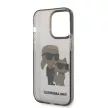 Karl Lagerfeld IML GLIT NFT Karl&Choupette iPhone 14 Pro Max 6.7" KLHCP14XHNKCTGK, hátlap, tok, fekete