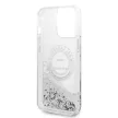 Karl Lagerfeld iPhone 14 Pro Max Liquid Glitter Rue St Guillaume (KLHCP14XLCRSGRS) hátlap, tok, ezüst