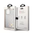 Karl Lagerfeld iPhone 14 Pro Max Iridescent Monogram (KLHCP14XLGMMSV3) hátlap, tok, ezüst