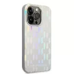 Karl Lagerfeld iPhone 14 Pro Max Iridescent Monogram (KLHCP14XLGMMSV3) hátlap, tok, ezüst