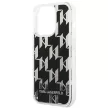 Karl Lagerfeld KLHCP14XLMNMK Liquid Glitter Monogram iPhone 14 Pro Max 6.7 " hátlap, tok, fekete