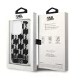 Karl Lagerfeld KLHCP14XLMNMK Liquid Glitter Monogram iPhone 14 Pro Max 6.7 " hátlap, tok, fekete