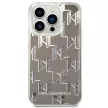 Karl Lagerfeld KLHCP14XLMNMS Liquid Glitter Monogram iPhone 14 Pro Max 6.7" hátlap, tok, ezüst