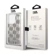 Karl Lagerfeld KLHCP14XLMNMS Liquid Glitter Monogram iPhone 14 Pro Max 6.7" hátlap, tok, ezüst