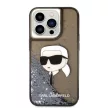 Karl Lagerfeld Glitter NFT Karl Head iPhone 14 Pro Max 6,7" hátlap, tok, fekete