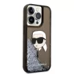 Karl Lagerfeld Glitter NFT Karl Head iPhone 14 Pro Max 6,7" hátlap, tok, fekete