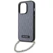 Karl Lagerfeld KLHCP14XSACKLHPG Saffiano Monogram Chain iPhone 14 Pro Max 6.7", hátlap, tok, ezüst