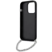Karl Lagerfeld KLHCP14XSACKLHPG Saffiano Monogram Chain iPhone 14 Pro Max 6.7", hátlap, tok, ezüst
