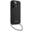Karl Lagerfeld KLHCP14XSACKLKLHPK Saffiano Monogram Chain iPhone 14 Pro Max 6.7", hátlap, tok, fekete